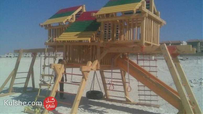 مجمعات العاب اطفال خشبية للنوادي و المدارس ... - صورة 1