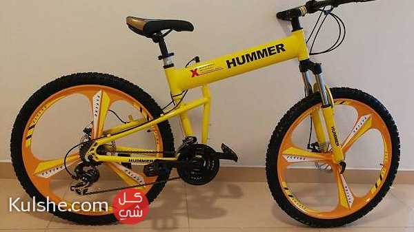 Hummer RED 26  FOLDABLE BICYCLE   Alloy Wheels Speed  Gear System   24 SPEED  SHIMANO   USER Height Range CM   157  Above   Suspension   FRONT    Size ... - صورة 1
