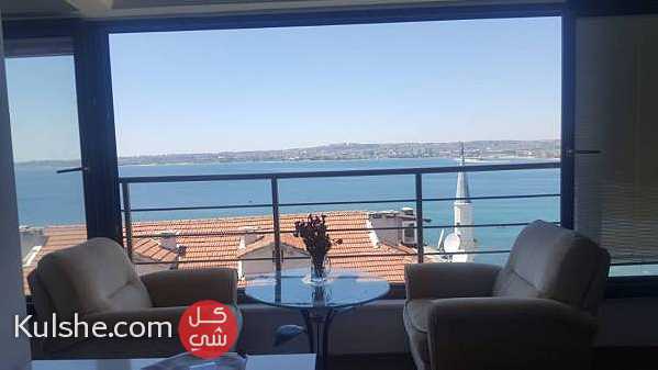 للبيع شقة بحرية باطلالة رائعة على كامل خليج بيوك شكمجة في اسطنبول الاوربية ... - صورة 1