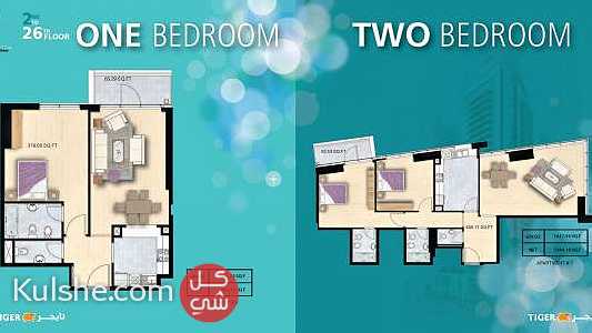 غرفتي نوم بموقع رائع وبسعر مناسب من تايغر في Al Manarah Towers ... - صورة 1