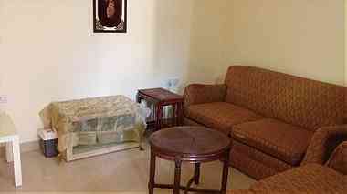 Furnished flat on bedroom and hall available in villa with separate bathroo