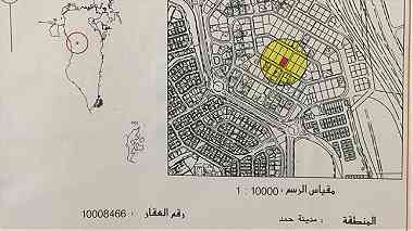 أرض للبيع حسب التفاصيل التالية: مدينة حمد دوار 15 المساحة 1010 متر مربع علي