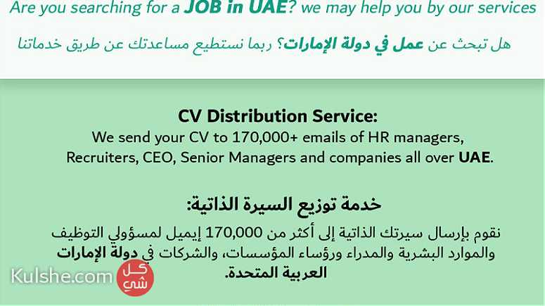 CV Distribution services in UAE - صورة 1