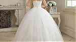 فستان زفاف مطرز بالؤلؤ مستورد جديد Strapless Pearls White Princess Wedding - Image 1