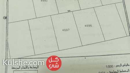 للبيع أرض في منطقة المرخ الجديدة المساحة 534 مترمربع المطلوب 22 دينار للقدم - صورة 1