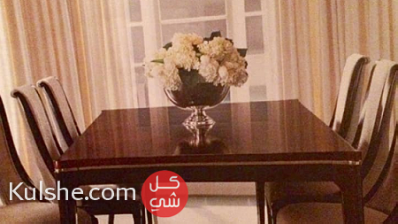 New dining room, 6 chairs, table and buffet غرفه سفره، ٥ كراسي و كنبه ل ٣ أ - صورة 1