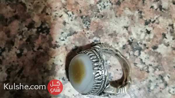 خاتم فضه يمني تصنيع يدوي - صورة 1