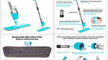 الممسحة البخاخة Microfiber Water Spray Mop