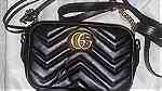 Gucci Black Mini GG Marmont Matelassé Camera Bag - صورة 1