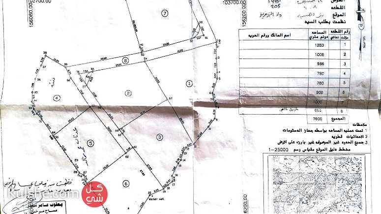 ارض للبيع في مدينة الخليل - عيصى - وادي الزرزير - في منطقة مطلة وهادئة - Image 1
