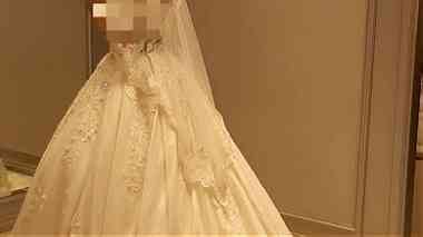 فستان زفاف جديد ملبوس مده ساعتين