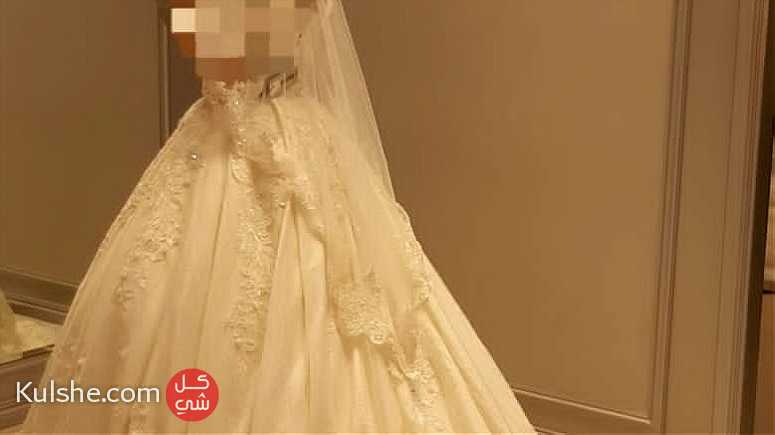 فستان زفاف جديد ملبوس مده ساعتين - صورة 1