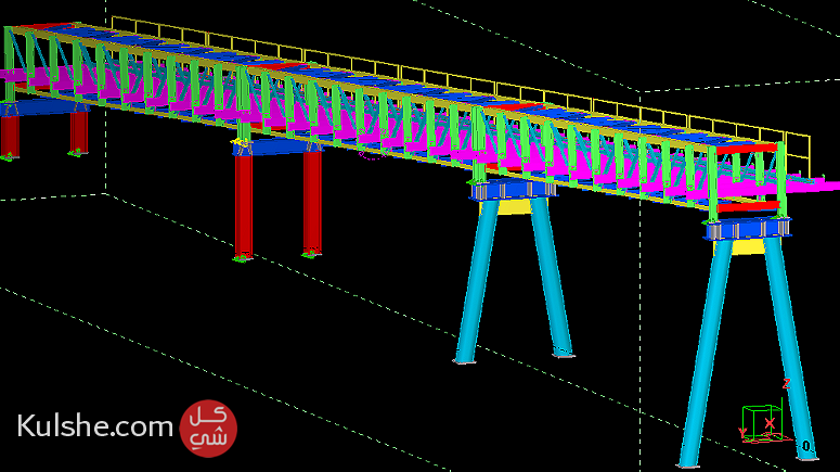 Steel structure AutoCAD detailing workshop drawing رسومات هندسية وتفصيلية منشات معدنيه - صورة 1