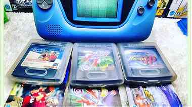 GameGear with tv and 3 games