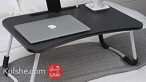 طاولة سرير - طاولات للدراسة من الخشب خشبية طاولة قابلة للطي صغيرة - Image 1