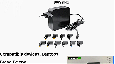 90W Universal Adapter with 10 connector