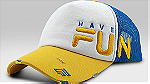 Have Fun Cap with  Yellow and White and Blue with Large - صورة 1
