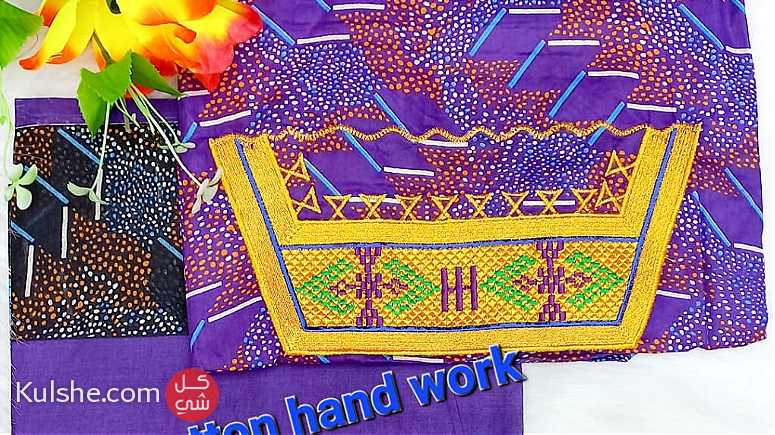 قماش New Cotton hand work - Image 1