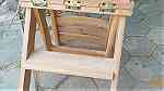 كرسى سلم من خشب زان قابل للتحويل 2 ف1 يصلح للمنازل والمخازن والصيدليات - Image 3