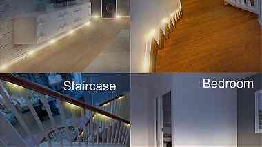 إضاءة السلالم التلقائية الذكية .. Smart automatic step stairs lighting