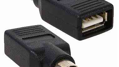 USB PS2 PS2 Male to USB A Female Converter Adapter for Mouse BLACK