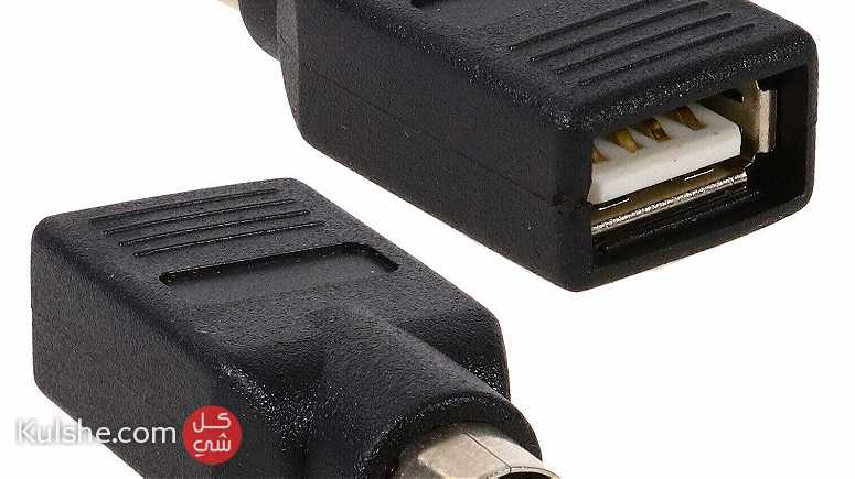 USB PS2 PS2 Male to USB A Female Converter Adapter for Mouse BLACK - Image 1