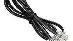 RJ11 to RJ11 Cable 5ft 1.5 Meters Telephone Line Extension BLACK - صورة 1