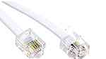 RJ11 to RJ11 Cable 5ft 1.5 Meters Telephone Line Extension White - صورة 2
