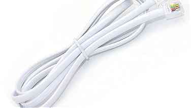 RJ11 to RJ11 Cable 5ft 1.5 Meters Telephone Line Extension White