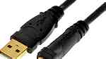 USB2.0 Cable High Speed High Quality 1.8m feet Black - صورة 1