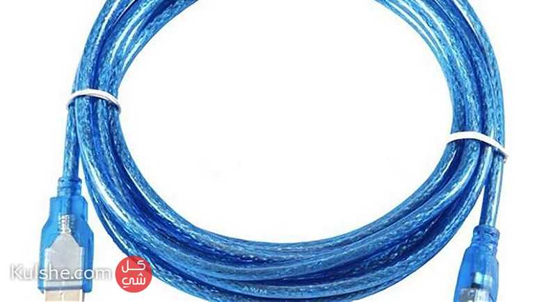 USB2.0 Cable High Speed High Quality USB Type A to USB Type B 5m Blue - صورة 1