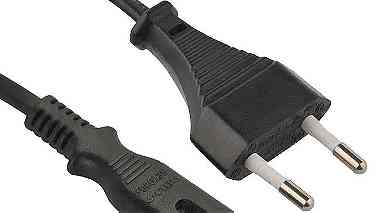 Power Cable Type C Euro to Euro 8 C7 plug black 2m