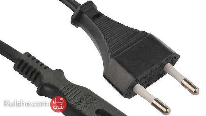 Power Cable Type C Euro to Euro 8 C7 plug black 2m - صورة 1