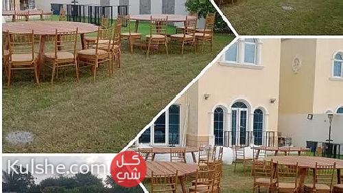 تاجير طاولات وكراسي مستديرة للمناسبات للايجار في دبي. - صورة 1