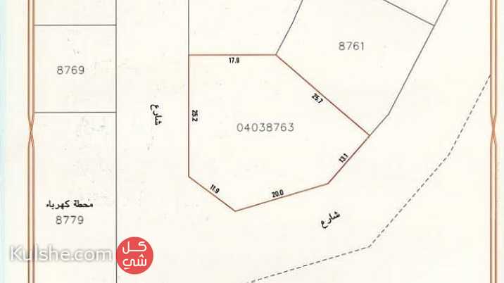للبيع ارض في جبلة حبشي  المساحة 869 متر مربع  التصنيف B4 السع - Image 1