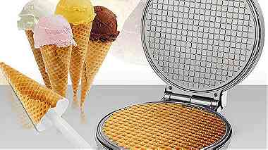 طريقة عمل بسكويت الآيس كريم او البوظه Ice Cream 1000 واط ماكينة صنع