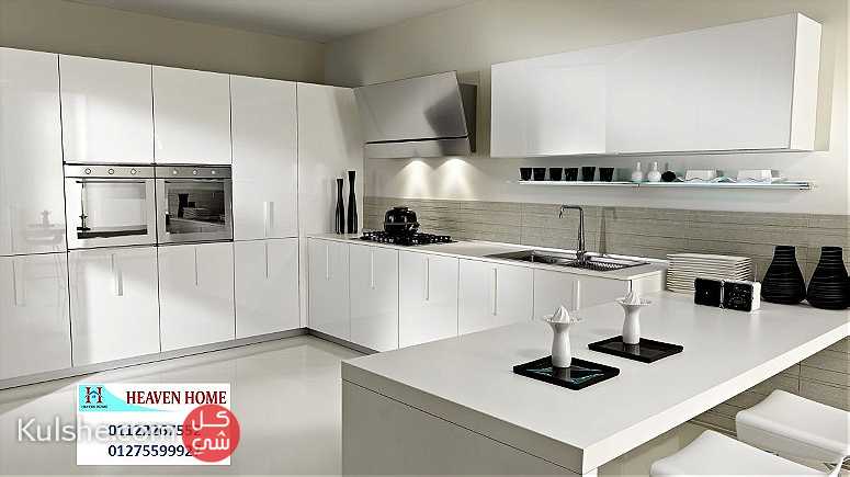 مطابخ بيضاء مودرن-خلى مطبخك مميز مع شركة هيفين هوم 01287753661 - صورة 1