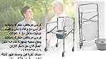 كراسي الحمام للمرضى - كرسي مرحاض متحرك بعجلات كراسي مع وعاء داخلي - صورة 1