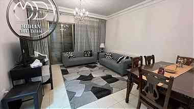 شقة مفروشة للايجار ام اذينة مساحة 120م طابق اول بسعر مناسب .