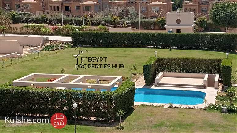 Furnished Twin House swimming pool view for rent in Top View Compound - صورة 1