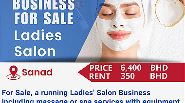 For Sale a running ladies salon with all the equipment in Sanad area