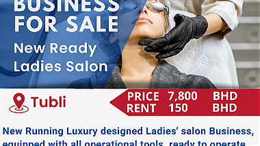 For sale a new Running Luxury designed Ladies salon Business in Tubli