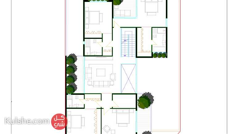 Corner plot for sale in al zorah area direct garden view - صورة 1