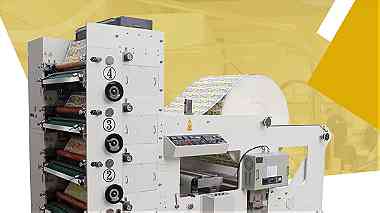ماكينة طباعة الفلكسو 5 الوان للاكواب الورقية
