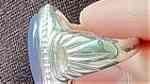 خاتم فضة ١٠٠٠ عقيق سماوي يماني طبيعي - صورة 2