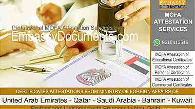 MOFA Attestation Consultant for UAE in India