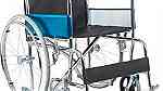كرسي متحرك لذوي الإحتياجات الخاصة مسند للقدمين كروم كرسي متحرك قابل - صورة 1