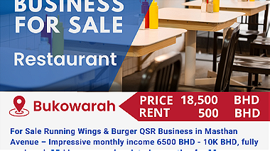 Wings and Burger Concept Restaurant Business in Riffa Bukowarah