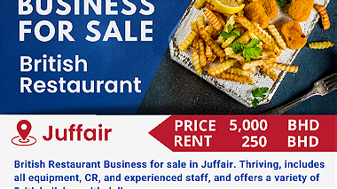 Brand British Restaurant Business for sale in Juffair Bahrain