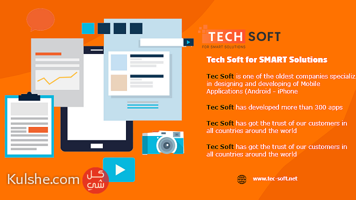 Mobile application development website development Tech Soft - Image 1